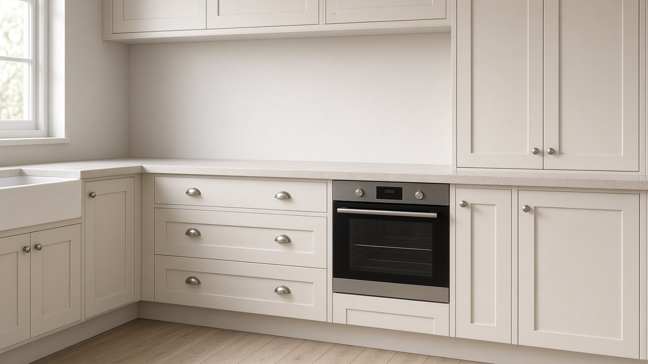 A spotless shaker kitchen after a deep clean
